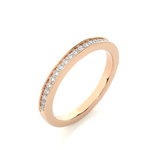 Load image into Gallery viewer, 1.30 mm Moissanite Channel Setting Ring rose gold