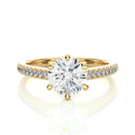 Load image into Gallery viewer, 1.50 Ct Round Cut Moissanite Six Prong Engagement Ring In White Gold
