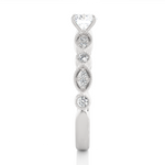 Load image into Gallery viewer, 2 Carat Round Moissanite Beads Setting Wedding Ring In White Gold