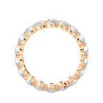 Load image into Gallery viewer, Round Shape Bar Setting Moissanite Ring rose gold