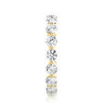 Load image into Gallery viewer, 1.50 Ct Bar Setting Round Moissanite Eternity Band In Yellow Gold