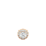 Load image into Gallery viewer, 0.50 Cat Slim Scallop Halo Round Moissanite Pendant In Yellow Gold