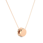 Load image into Gallery viewer, 0.50 Carat Slim Scallop Halo Round Moissanite Pendant In Rose Gold