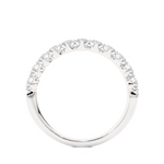 Load image into Gallery viewer, 1 Ct Round Moissanite Bar Set Half Eternity Band In Silver