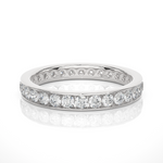 Load image into Gallery viewer, 2 Ct Round Moissanite Pave Setting Band In Rose Gold