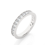 Load image into Gallery viewer, 1.50 Ct Round Moissanite Channel Setting Wedding Band In Silver