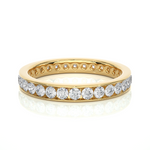 Load image into Gallery viewer, 2 Ct Round Moissanite Pave Setting Band In Rose Gold