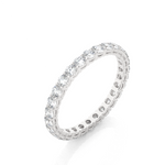Load image into Gallery viewer, Round Stone Surface Prong Moissanite Ring silver
