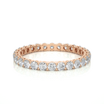 Load image into Gallery viewer, 1 Ct Round Moissanite Surface Prong Eternity Band In Silver