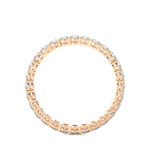 Load image into Gallery viewer, 1 Ct Round Moissanite Surface Prong Eternity Band In Rose Gold