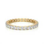Load image into Gallery viewer, 1 Ct Round Moissanite Surface Prong Eternity Band In Silver