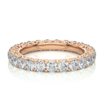 Load image into Gallery viewer, 2 Ct Filigree Design Round Moissanite Eternity Band In White Gold