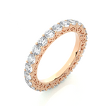 Load image into Gallery viewer, Round Stone filigree Pattern Moissanite Ring rose gold