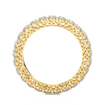 Load image into Gallery viewer, Round Stone filigree Pattern Moissanite Ring yellow gold