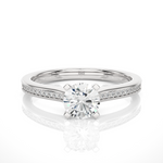 Load image into Gallery viewer, 1.40 Carat Round Cut Moissanite Engagement Ring In White Gold
