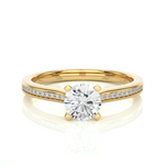 Load image into Gallery viewer, 1.40 Carat Round Cut Moissanite Engagement Ring In White Gold