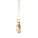 Load image into Gallery viewer, 1.50 Carat Halo Round Moissanite Pendant In Rose Gold