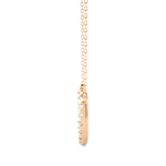 Load image into Gallery viewer, Round Stone with Horse Shoe Design Pendant rose gold
