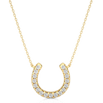 Load image into Gallery viewer, 0.5 Ct Horse Shoe Design Round Stone Moissanite Pendant In Silver