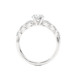 Load image into Gallery viewer, Round cut Seven Stone Moissanite Women's Ring white gold