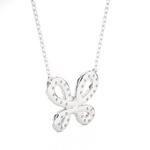 Load image into Gallery viewer, Scallop Pave Butterfly Shape Moissanite Pendant silver