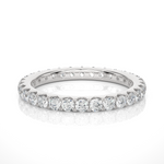 Load image into Gallery viewer, 1.50 Carat Scalloped Paved Moissanite Full Eternity Band in Rose Gold For Women's