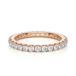 Load image into Gallery viewer, 1.50 Carat Scalloped Paved Moissanite Full Eternity Band in Rose Gold For Women's