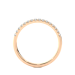 Load image into Gallery viewer, 0.50 Carat Moissanite Scalloped Pave Half Eternity Band In Rose Gold
