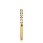 Load image into Gallery viewer, 0.50 Carat Moissanite Scalloped Pave Half Eternity Band In Yellow Gold