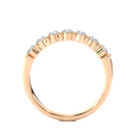 Load image into Gallery viewer, 0.5 Ct Round Moissanite Seven Stone Wedding Band In Rose Gold