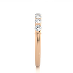 Load image into Gallery viewer, 0.5 Ct Round Moissanite Seven Stone Wedding Band In Rose Gold