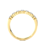 Load image into Gallery viewer, 0.5 Ct Round Moissanite Seven Stone Wedding Band In Yellow Gold
