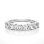 Load image into Gallery viewer, 1 Ct Round Moissanite Seven Stone Half Eternity Band In Yellow Gold