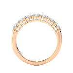 Load image into Gallery viewer, 1 Ct Round Moissanite Seven Stone Half Eternity Band In Rose Gold