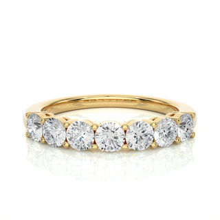 1ct Seven Stone Moissanite Half Eternity Band in Rose Gold