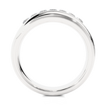 Load image into Gallery viewer, Seven Stone Round Shape Moissanite Ring silver