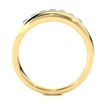Load image into Gallery viewer, Seven Stone Round Shape Moissanite Ring yellow gold
