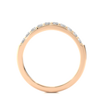 Load image into Gallery viewer, 1 Ct Round Moissanite Pave Set Wedding Band In Rose Gold