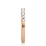 Load image into Gallery viewer, 1 Ct Round Moissanite Pave Set Wedding Band In Rose Gold
