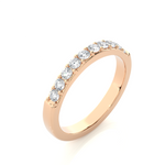 Load image into Gallery viewer, 1 Ct Round Moissanite Pave Set Wedding Band In Rose Gold