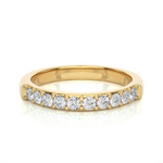 Load image into Gallery viewer, 1 Ct Round Cut Moissanite Pave Set Wedding Band In Silver