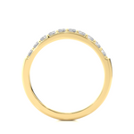 Load image into Gallery viewer, 1 Ct Round Moissanite Pave Set Wedding Band In Yellow Gold
