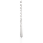 Load image into Gallery viewer, Three Row Heart Shape Moissanite Pendant white gold