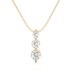 Load image into Gallery viewer, 1 Ct Round Cut Three Stone Moissanite Pendant For Women in Silver