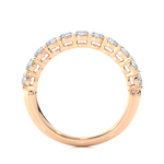 Load image into Gallery viewer, 1 Carat Round Moissanite Traditional Shank Half Eternity Band In Rose Gold