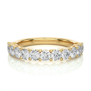 Traditional Shank moissanite Ring yellow gold