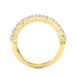 Load image into Gallery viewer, 1 Carat Round Moissanite Traditional Shank Half Eternity Band In Yellow Gold