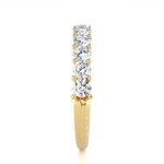 Load image into Gallery viewer, 1 Carat Round Moissanite Traditional Shank Half Eternity Band In Yellow Gold