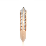 Load image into Gallery viewer, 1 Ct Round Cut Moissanite Two Row Wedding Band In Rose Gold
