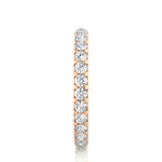 Load image into Gallery viewer, 1 Ct Round Cut V-Prong Moissanite Wedding Band in Rose Gold